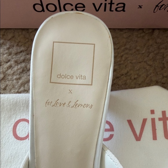 Dolce Vita Cream Lace Mules - Picture 3 of 8